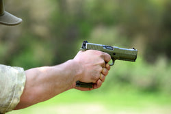 Law enforcement recruit using trigger control.