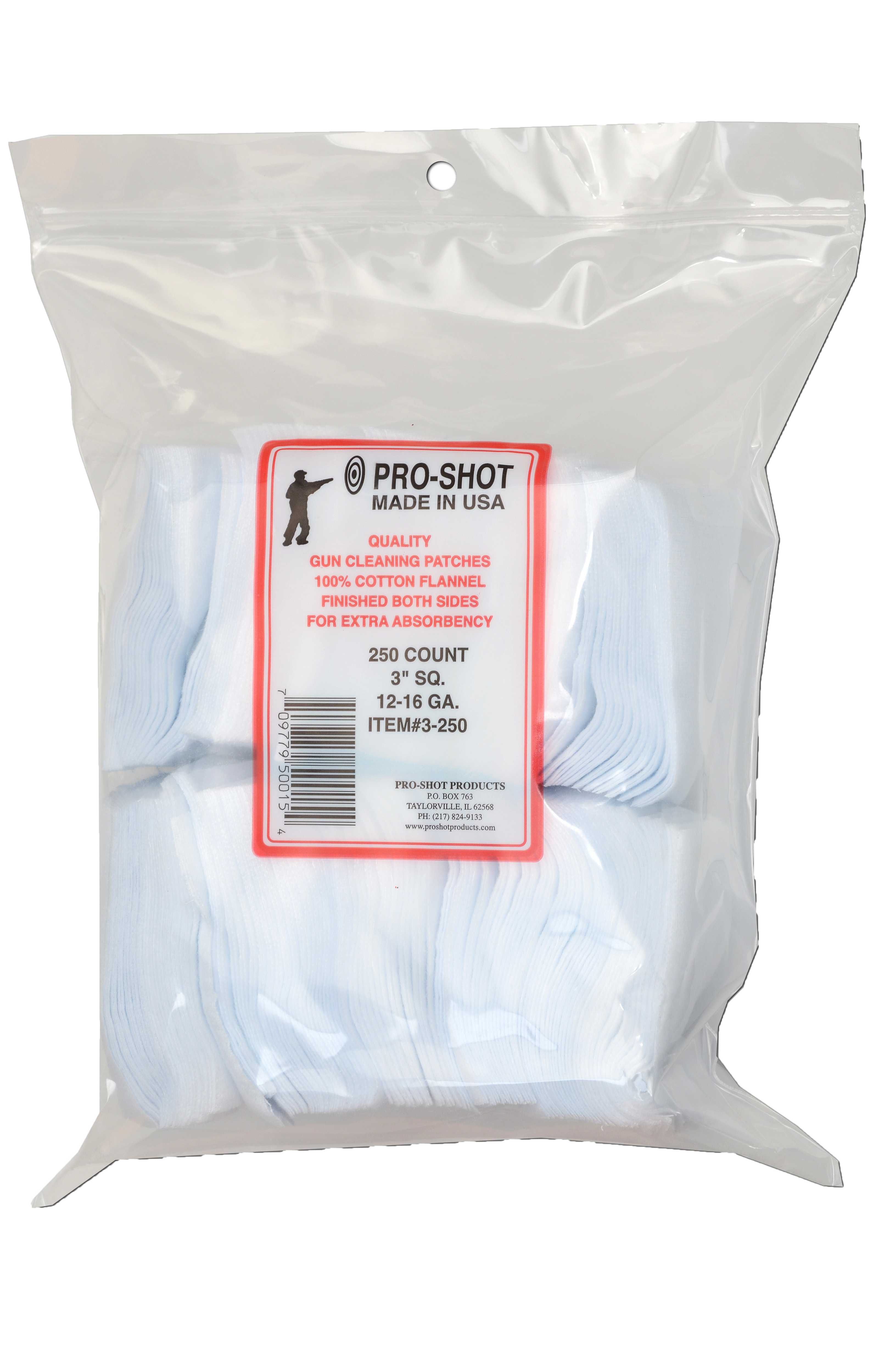 TOURBON Putzlappen Aus 100% Baumwollflanell – 300 Stück Für .38-.45 Kaliber, Ideal Für Die Waffenreinigung