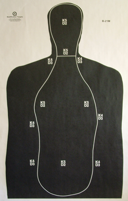Target 21 B-21M Paper Target – Qualification Targets Inc