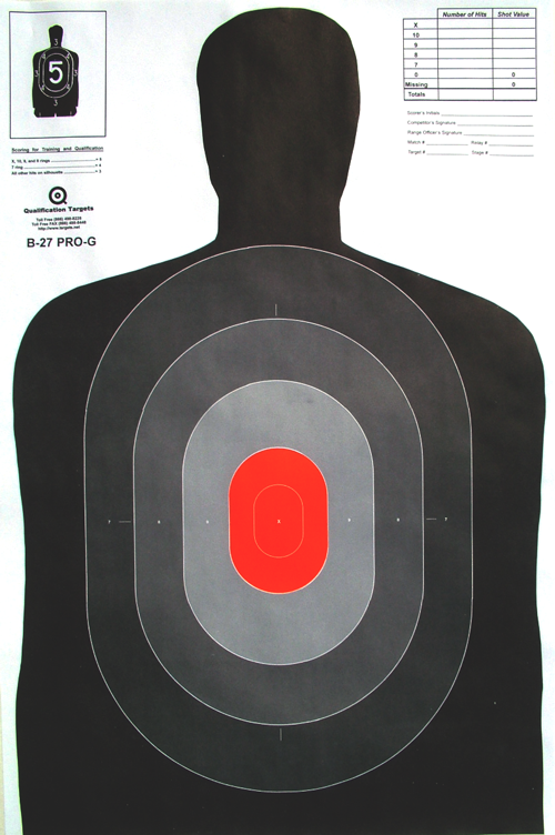 B27 Target B-27E Paper Target (Pack) – Qualification Targets Inc
