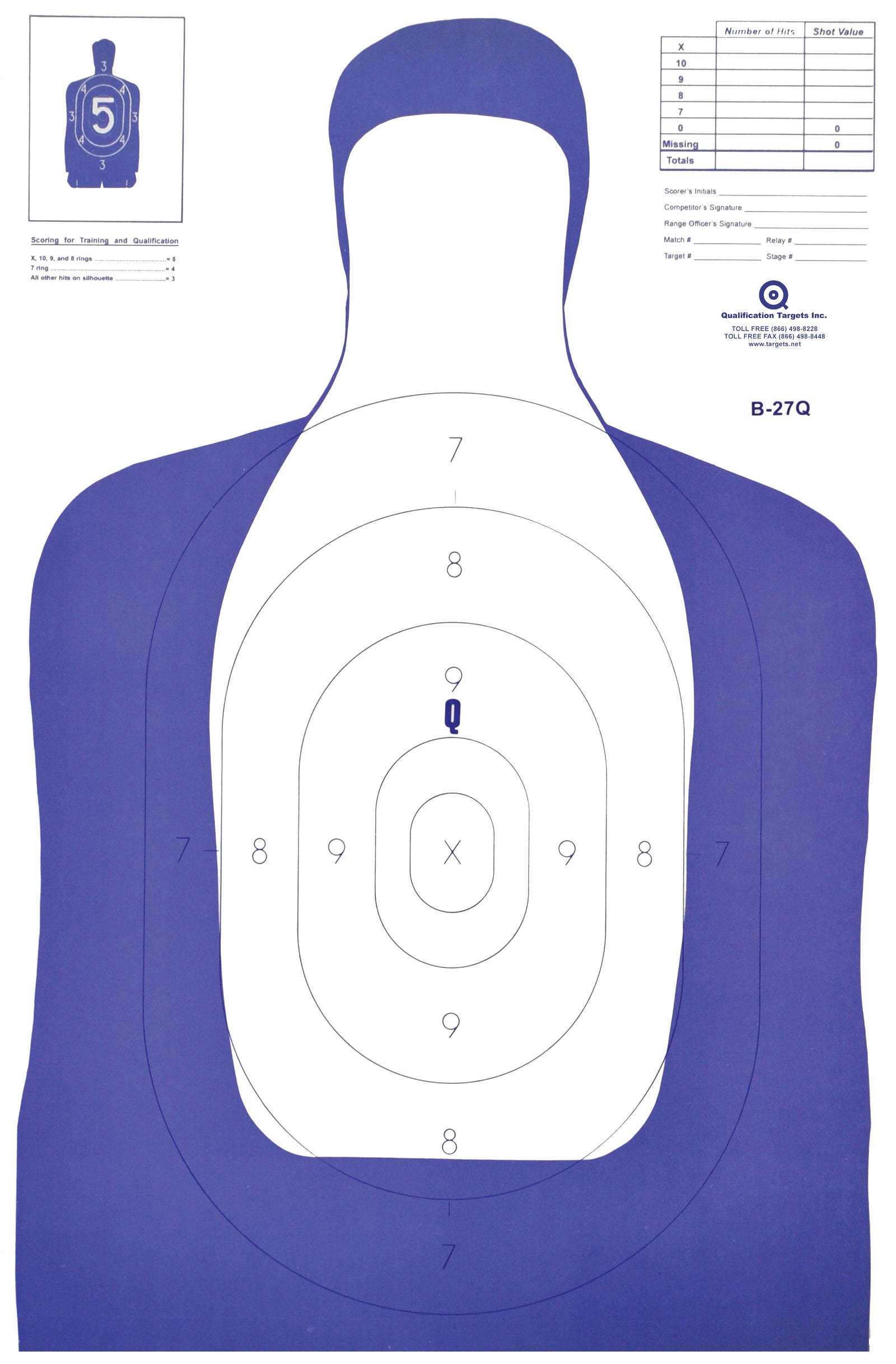 Atf Qualification Target B-27E Paper Target (Pack) – Qualification Targets Inc