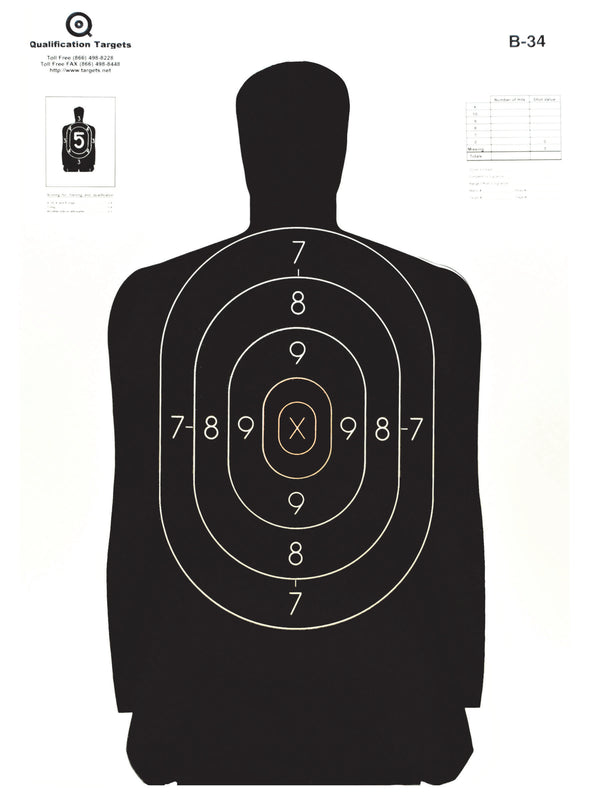 Number 34 Target B-34 Targets – Qualification Targets Inc