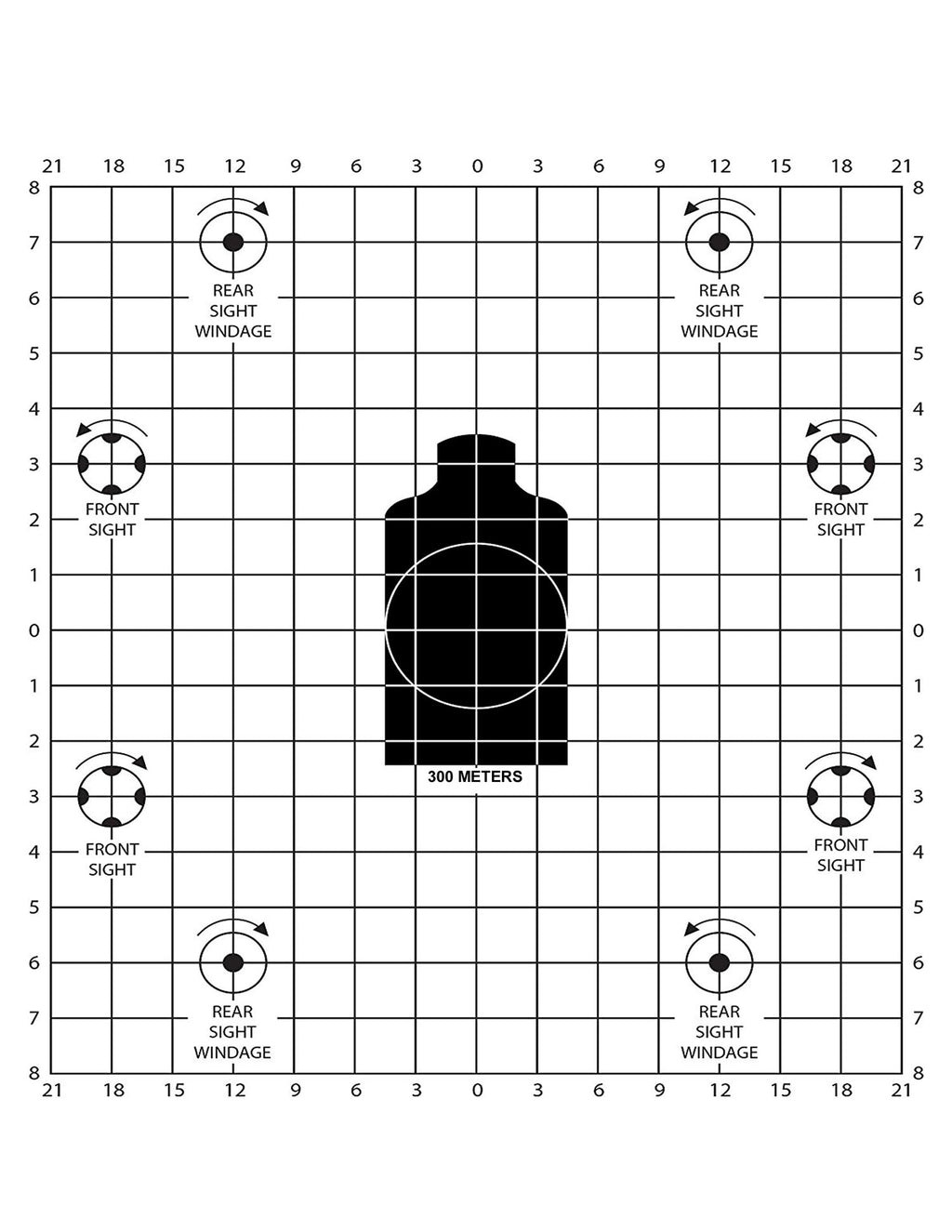M4 Training Rounds M4 Carbine Paper Target – Qualification Targets Inc