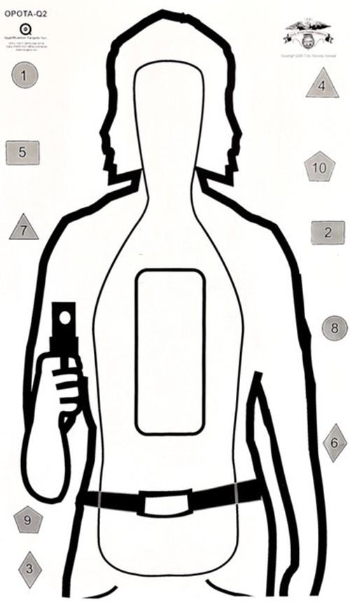 OPOTAQ2 Paper Target Qualification Targets Inc