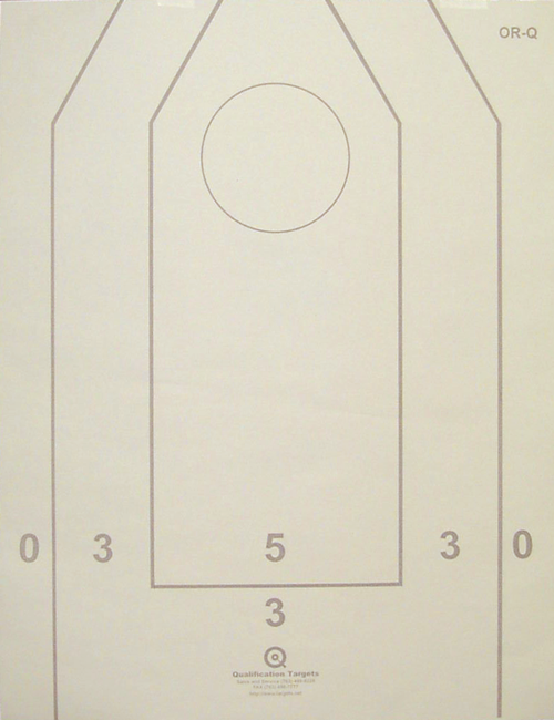 OR-Q Paper Target – Qualification Targets Inc