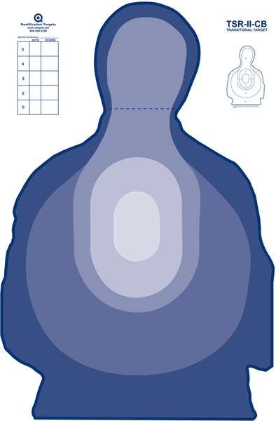 TSR-II-CB Blue Cardboard Target – Qualification Targets Inc