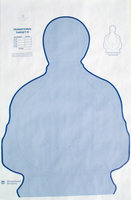 Atf Transitional Paper Target TSR-IV Blue Paper Target – Qualification Targets Inc