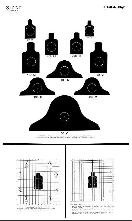 Target Reference Points Usmc USAF-M4-SFQC Paper Target – Qualification Targets Inc